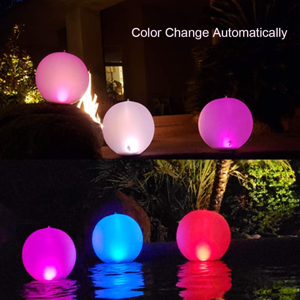 Luz Flotante Solar LED Esuper 4 PCS 35.56 cm IP68 Cambia Color