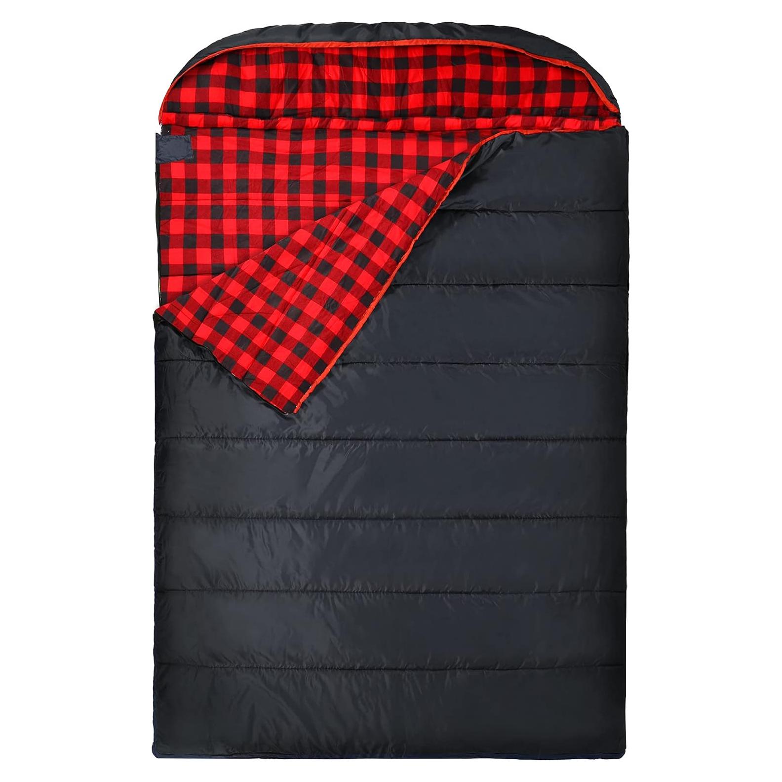 Saco de Dormir Doble REDCAMP Algodón Franela 225x148 cm