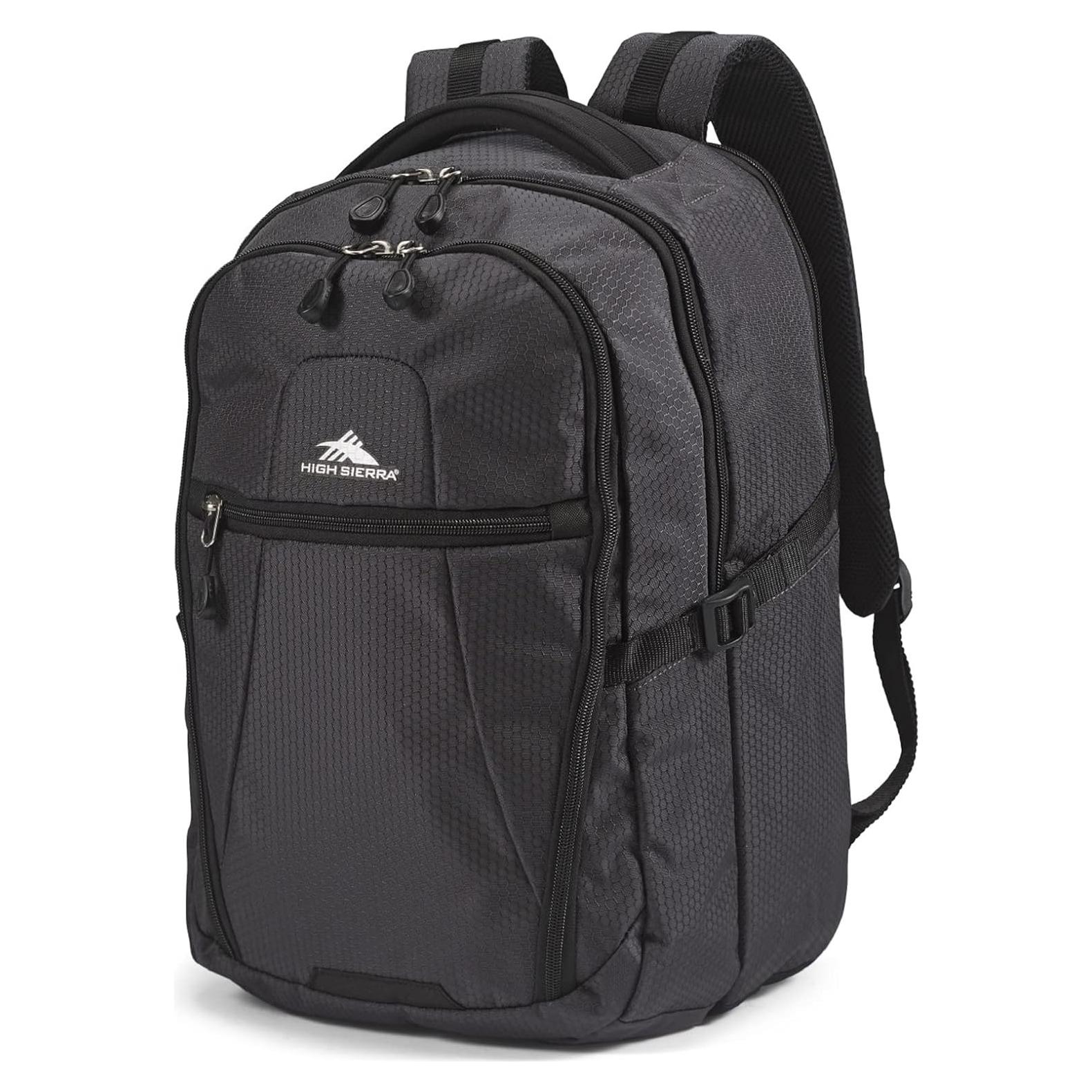 Mochila de Viaje High Sierra 30L Negro Mercurio con Compartimento para Laptop