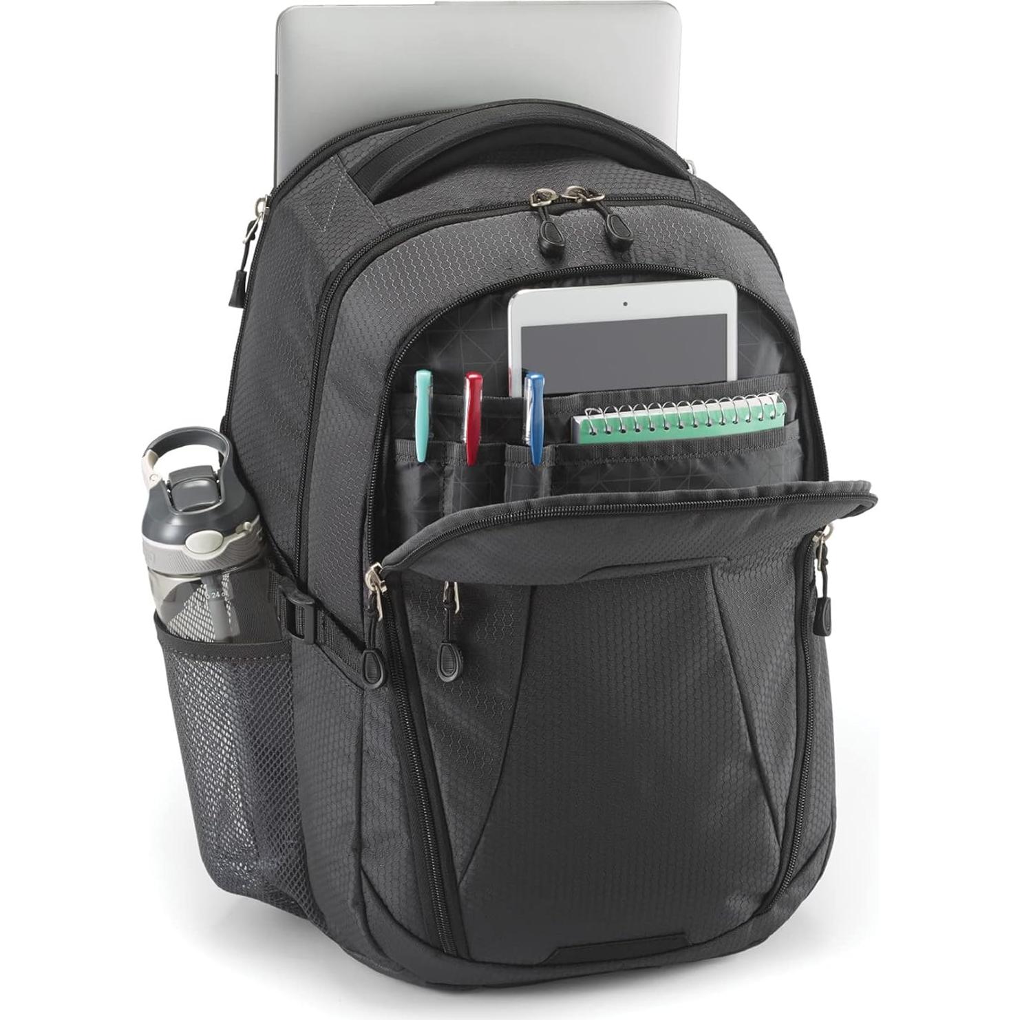 Mochila de Viaje High Sierra 30L Negro Mercurio con Compartimento para Laptop