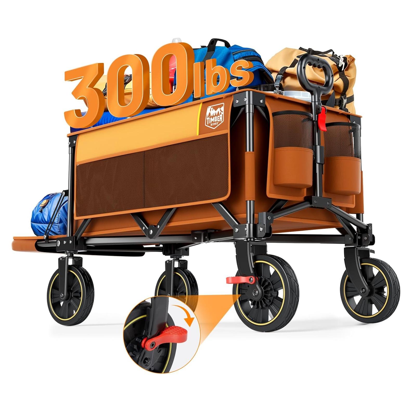 Carro Plegable Timber Ridge 49" con Puerta Trasera Naranja