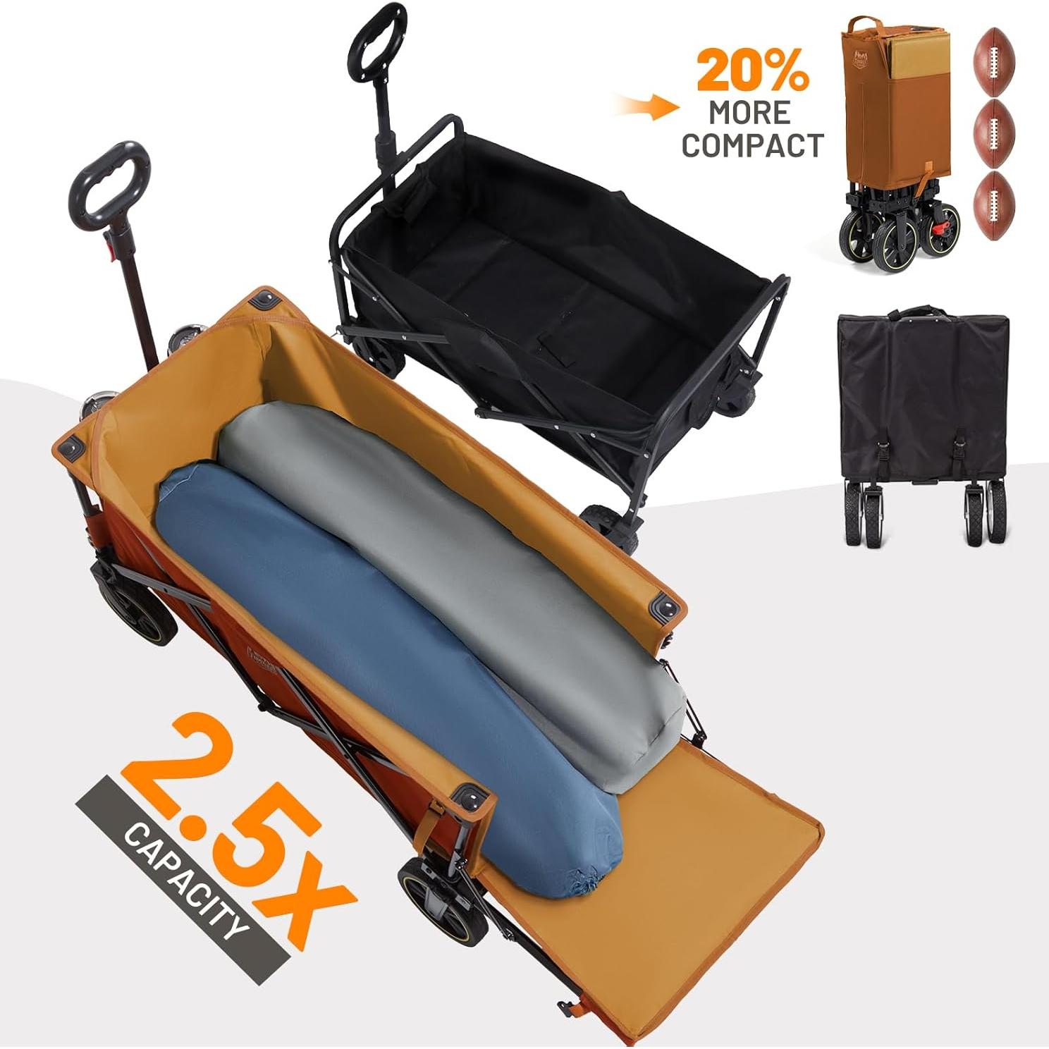 Carro Plegable Timber Ridge 49" con Puerta Trasera Naranja