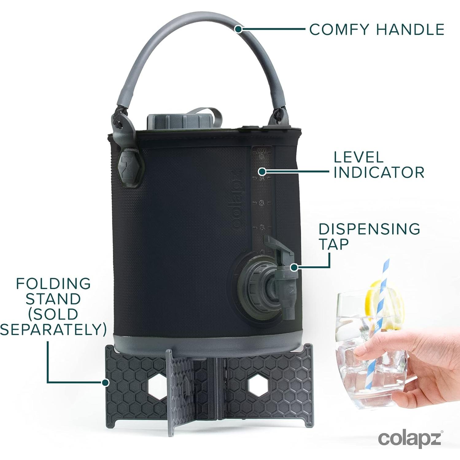 Contenedor de Agua Plegable Colapz 2-en-1 7.57L con Grifo