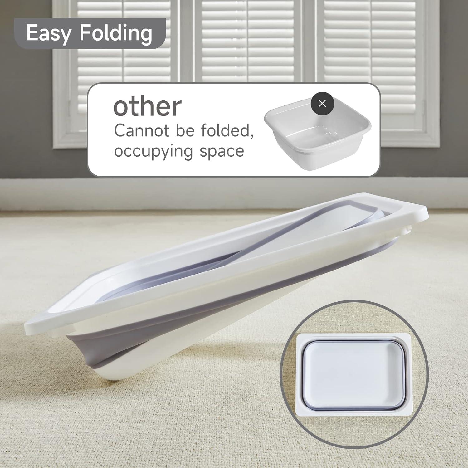 Contenedor de Almacenamiento Plegable Beright 2 en 1 Gris