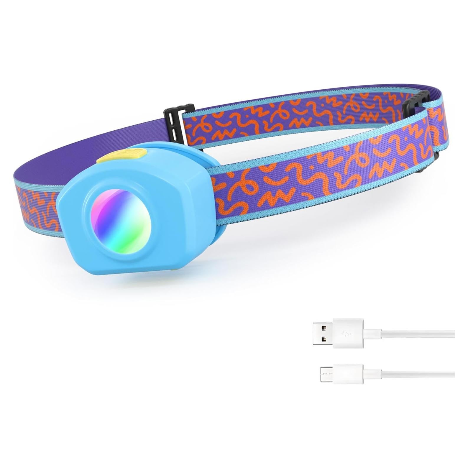 Linterna Frontal LED Recargable EverBrite para Niños RGB