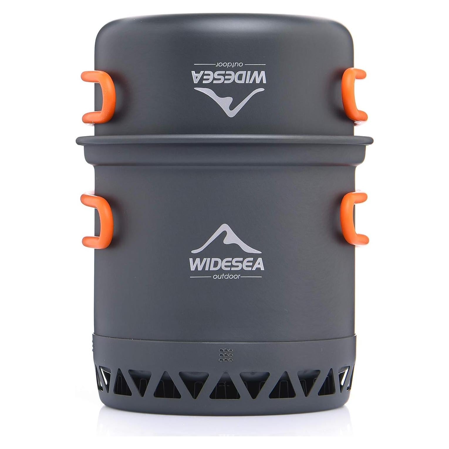 widesea Camping Cookware Outdoor Pot Pan Cooking Equipment Heat Exchange Design for Hiking Backpacking Travel