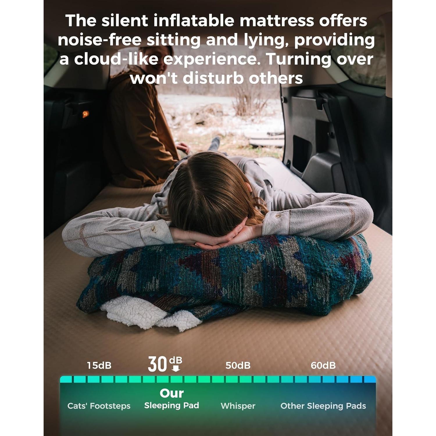 Colchón Inflable Doble KingCamp 200x140 cm Ultraligero