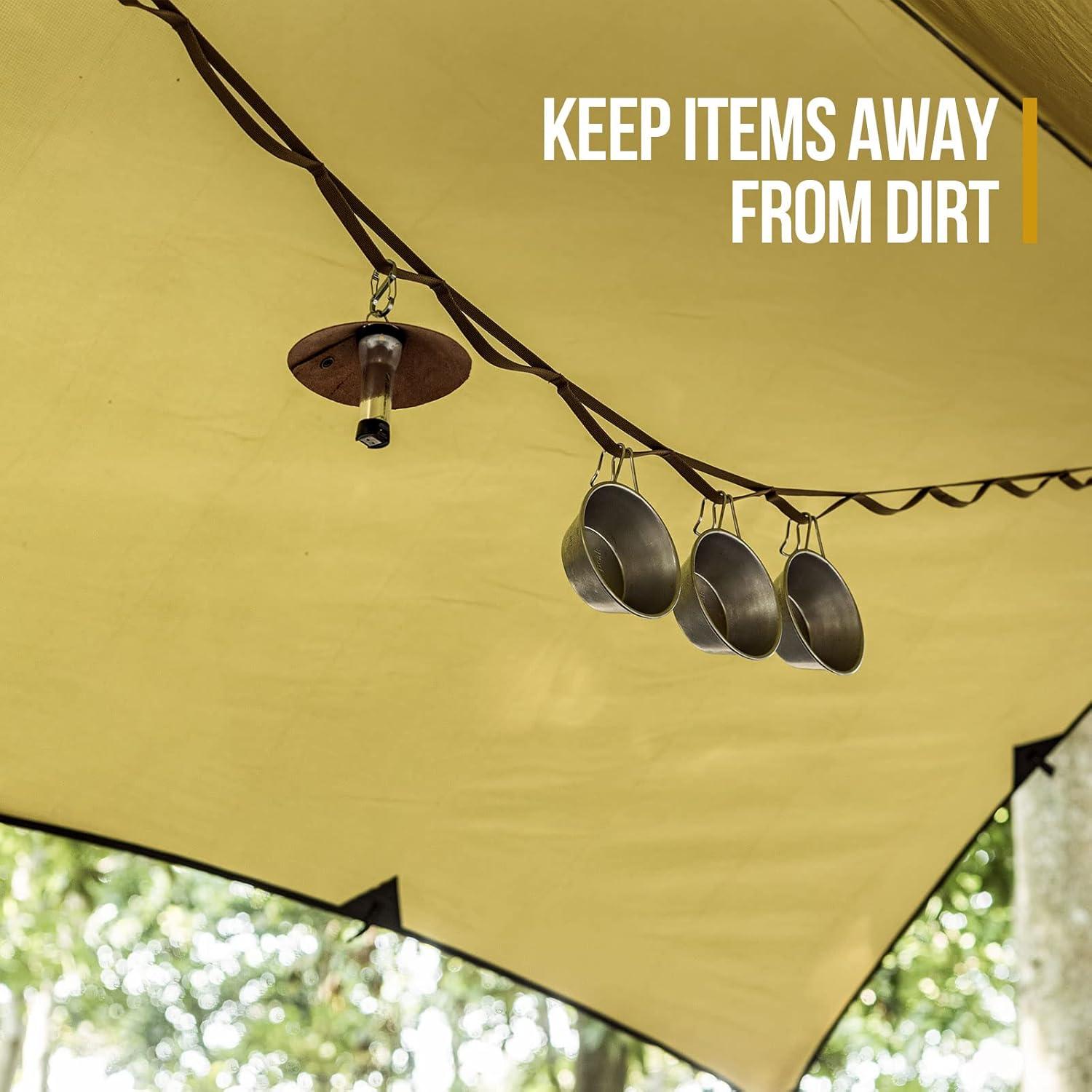 Cuerda de Camping OneTigris 3m con 19 Bucles Resistente