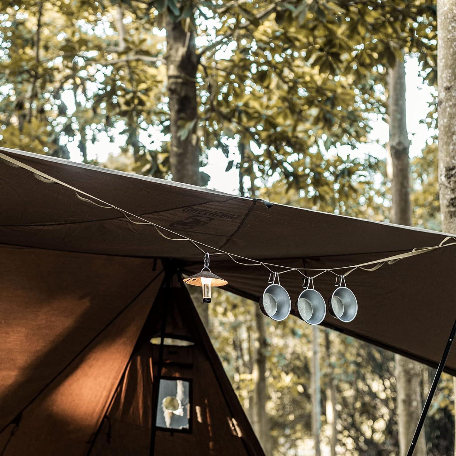 Cuerda de Camping OneTigris 3m con 19 Bucles Resistente