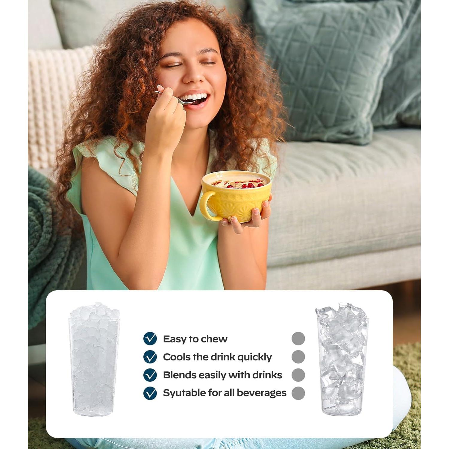 Máquina de Hielo Nugget Silonn SLIM17T Portátil Acero Inoxidable