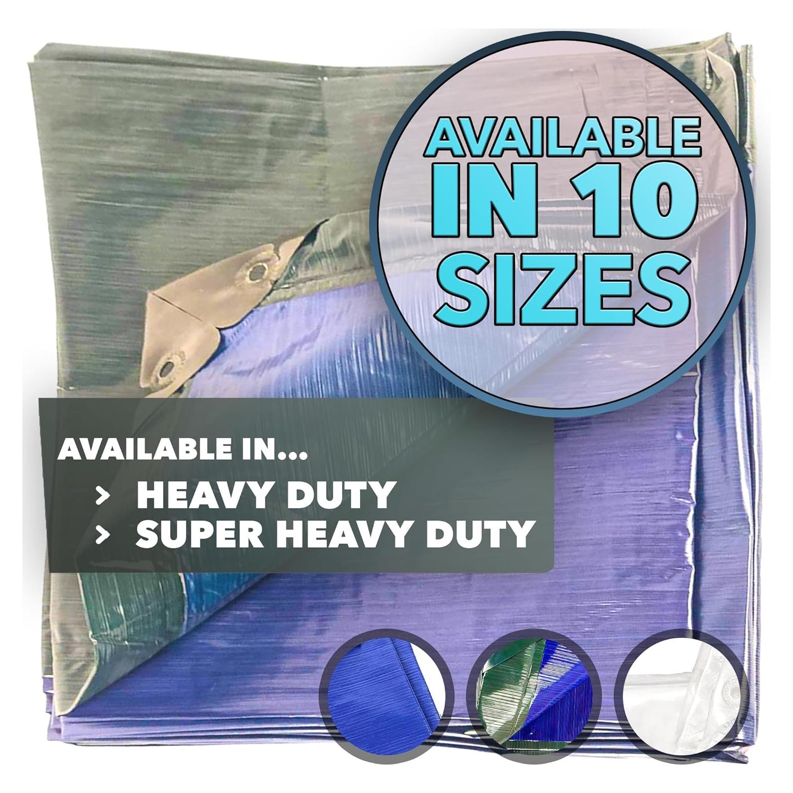 Lona Impermeable Reina de Lona 6x8m 120 GSM Azul/Verde