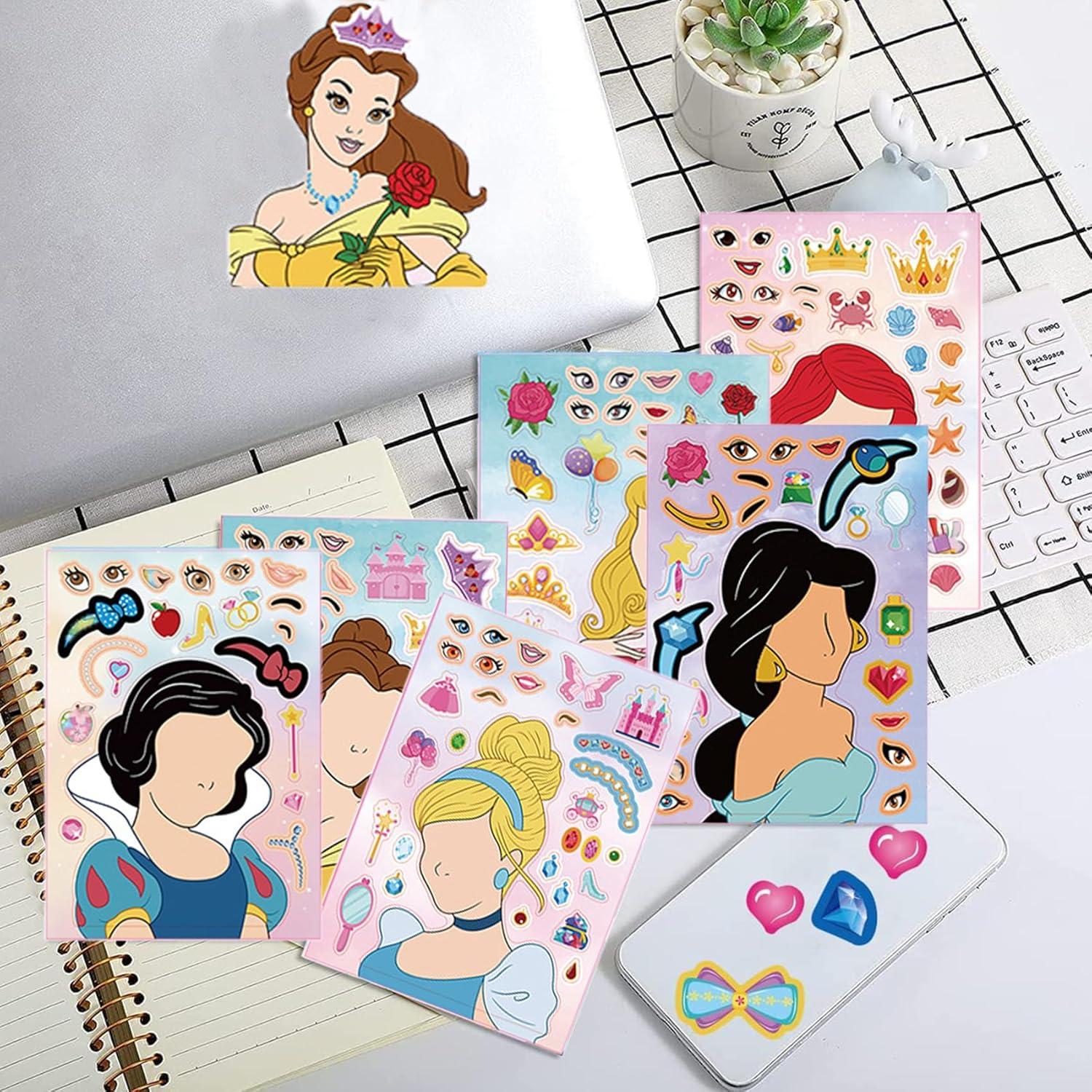 Stickers de Princesa para Hacer Caras - 12 Piezas MaoMaoCha