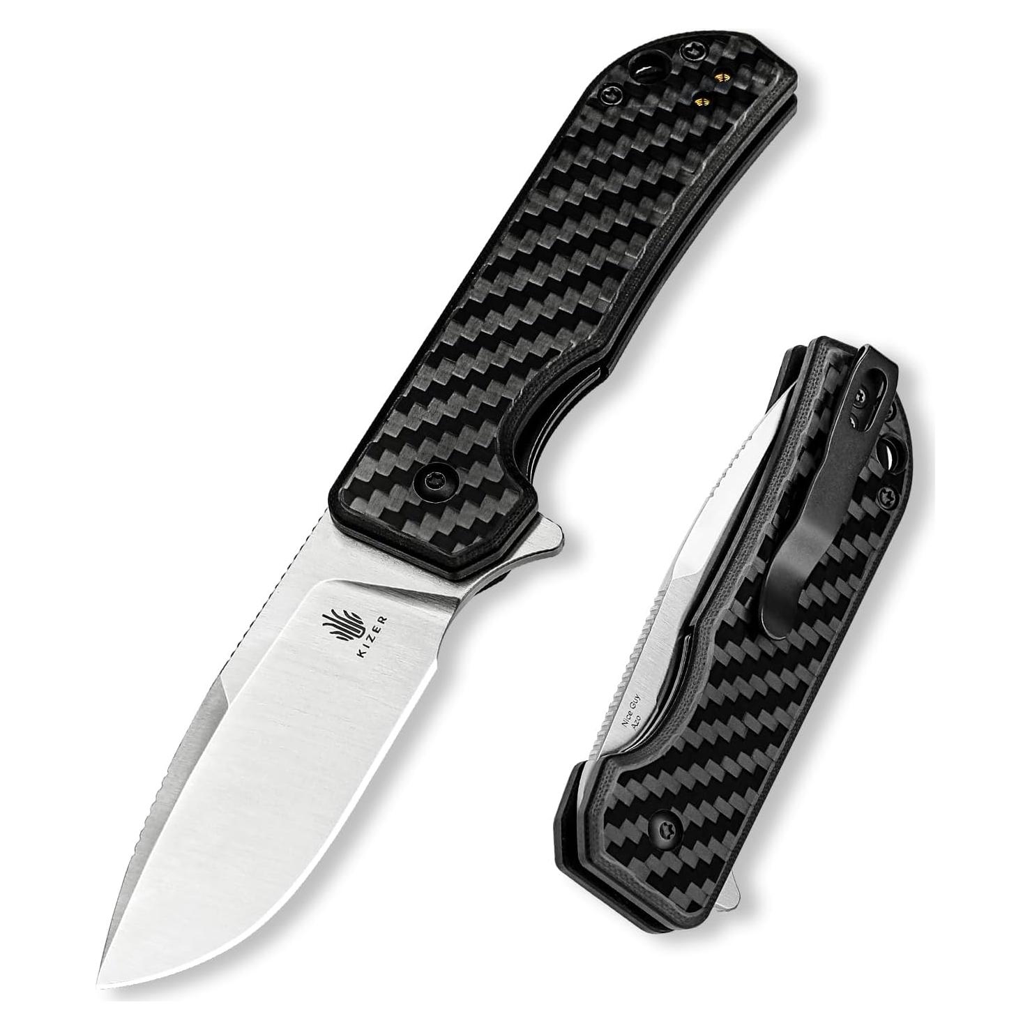 Cuchillo Plegable Kizer Nice Guy 7.21 cm 154CM Mango G10