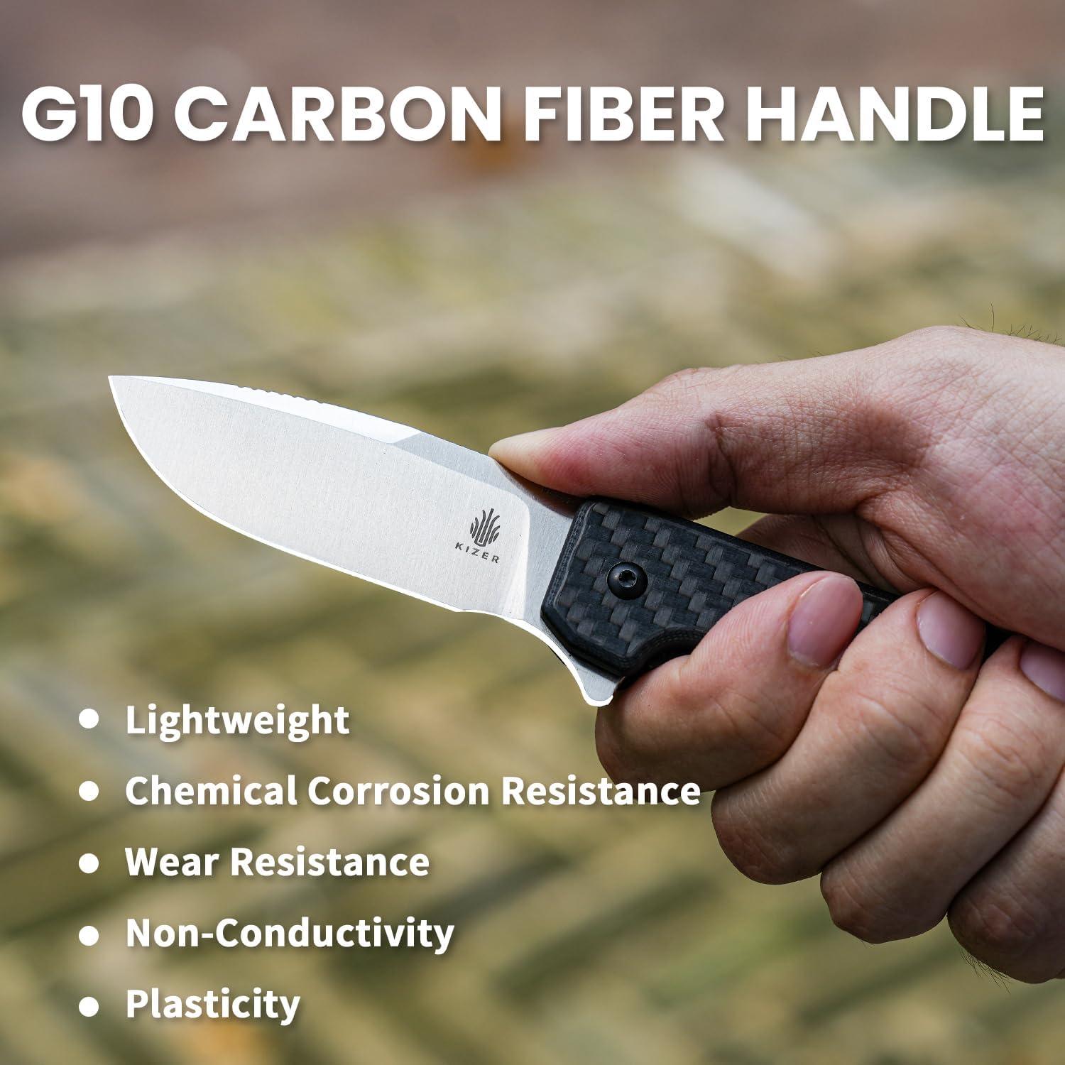 Cuchillo Plegable Kizer Nice Guy 7.21 cm 154CM Mango G10