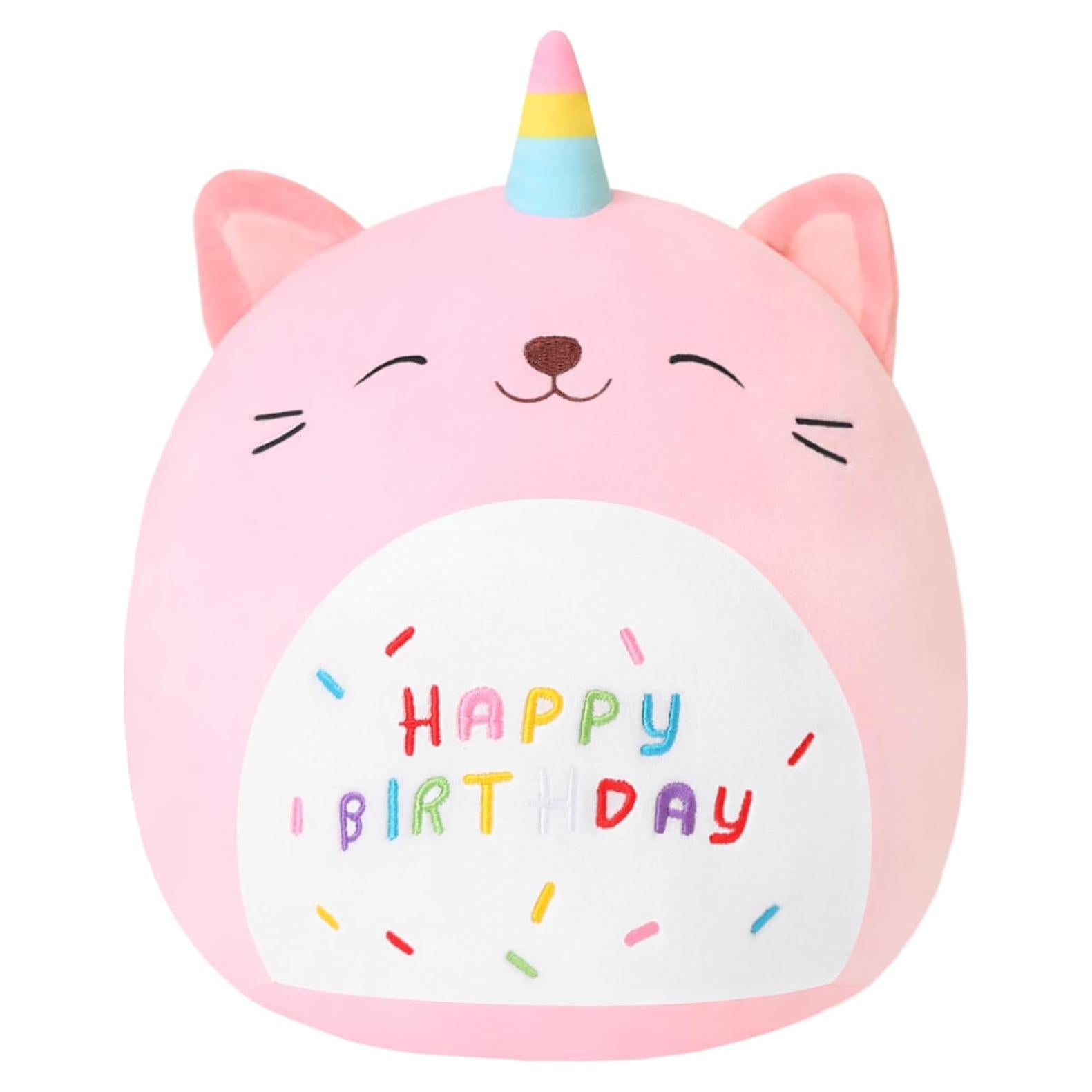 Caticorn Peluche Rosa SQEQE 25.4 cm Almohada Suave