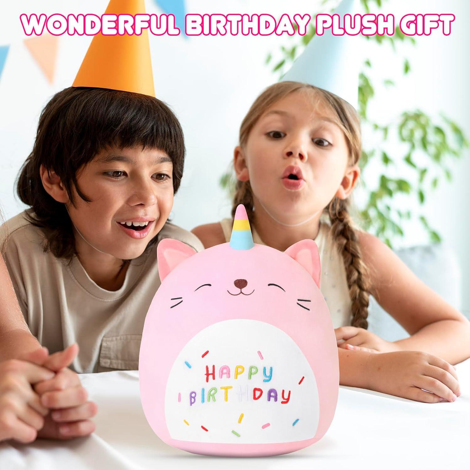 Caticorn Peluche Rosa SQEQE 25.4 cm Almohada Suave