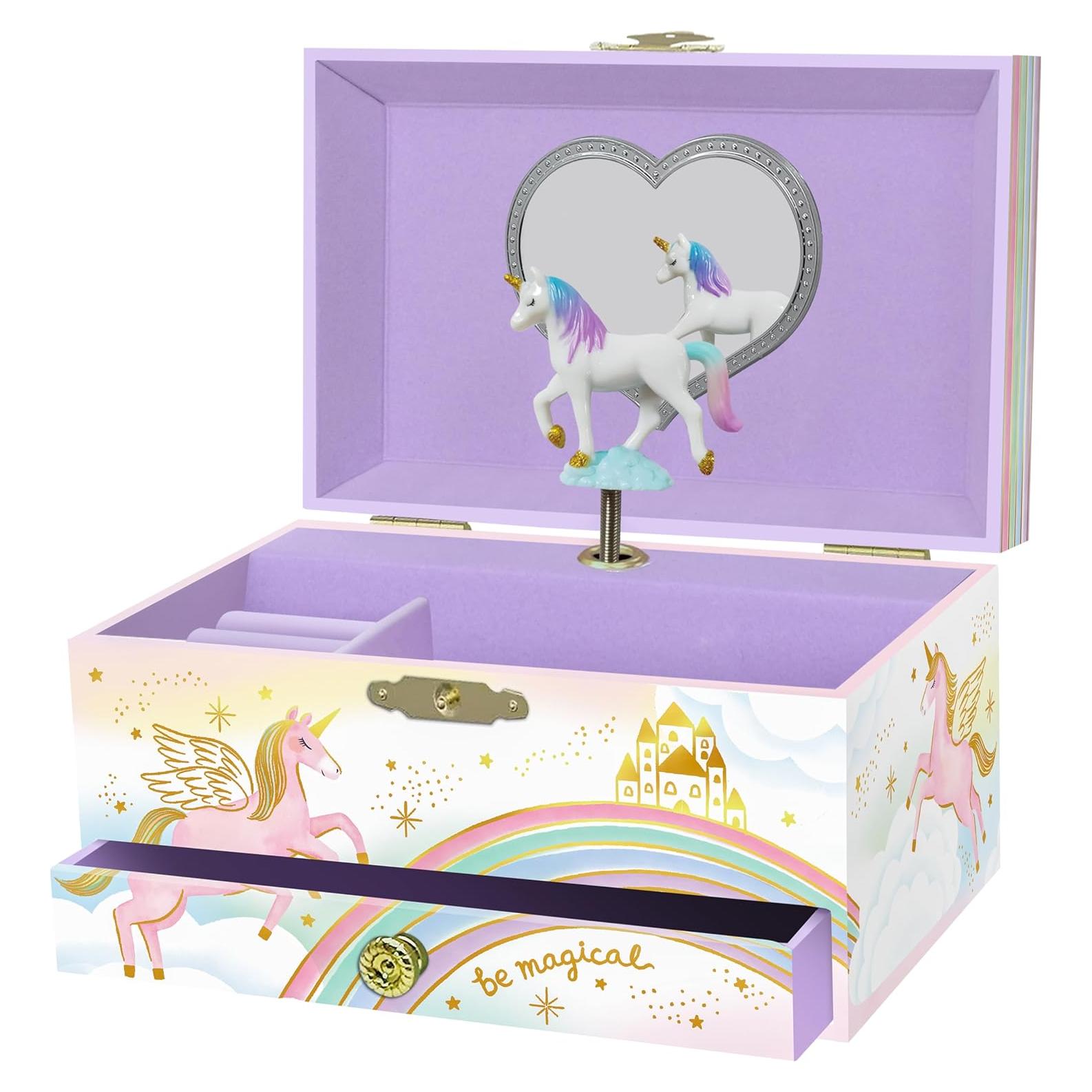 Caja de Joyería Musical Unicornio Giggle & Honey 18.3x13.5cm