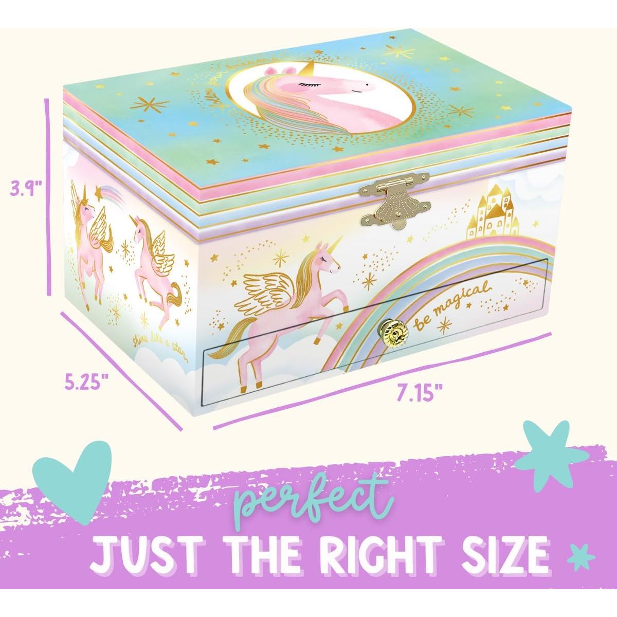 Caja de Joyería Musical Unicornio Giggle & Honey 18.3x13.5cm