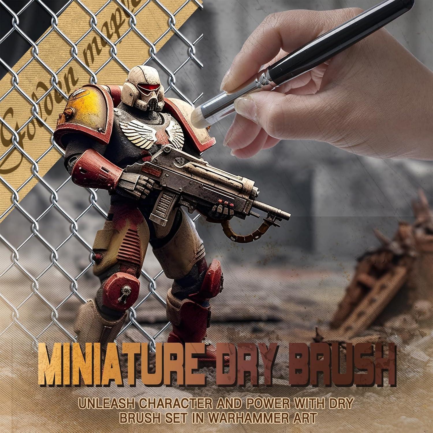 Pinceles de Pintura Miniatura Golden Maple 10 Piezas Detalle