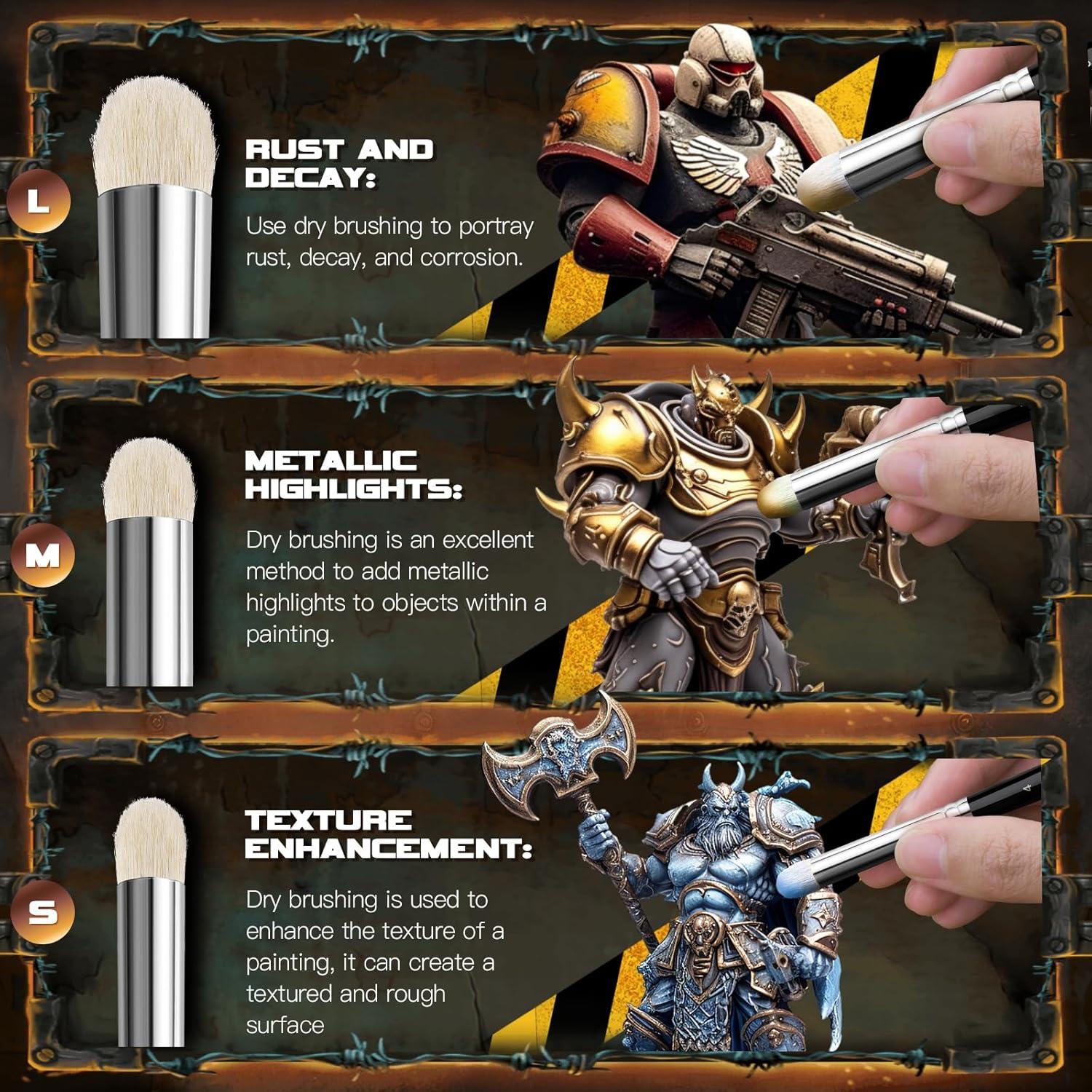 Pinceles de Pintura Miniatura Golden Maple 10 Piezas Detalle