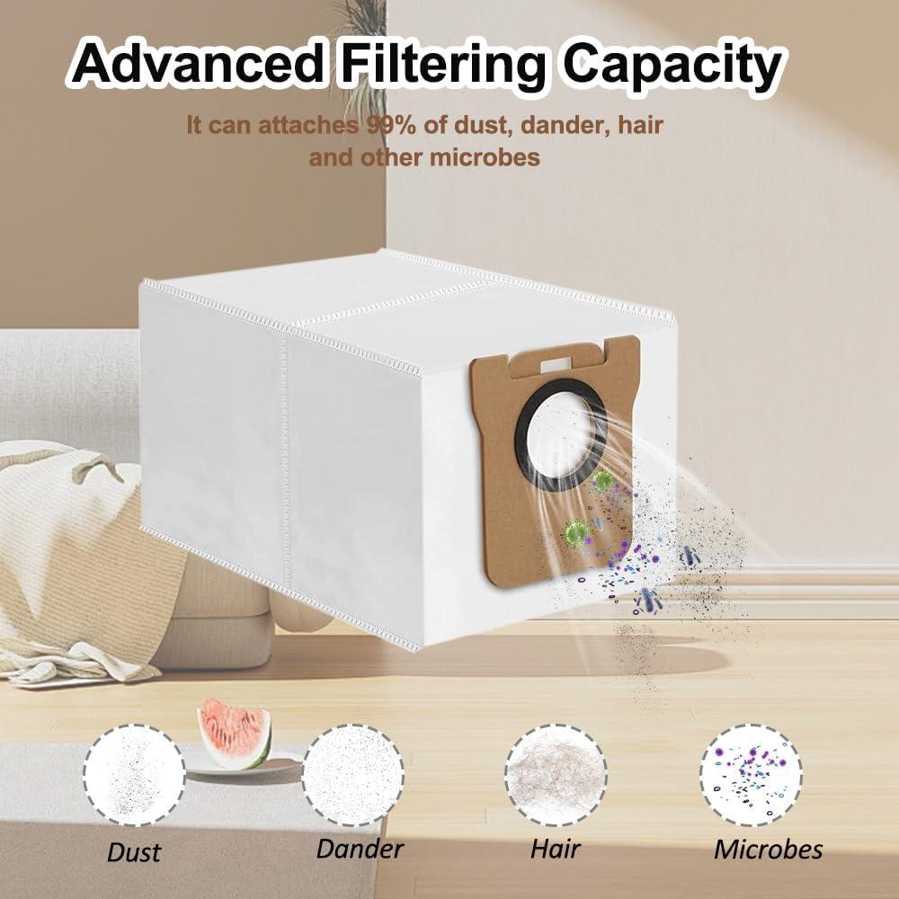 10 Bolsas de Polvo Desechables Zengerent para Dreametech L10S Ultra