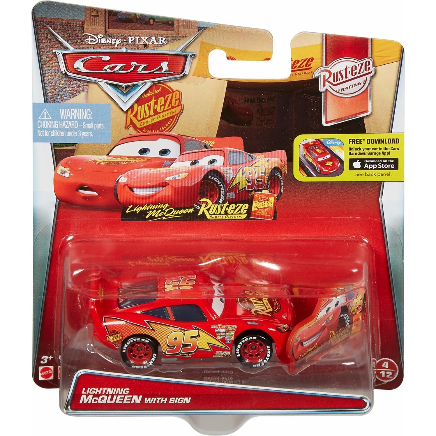 Vehículo de Metal Fundido Disney Cars Rayo McQueen 1:55