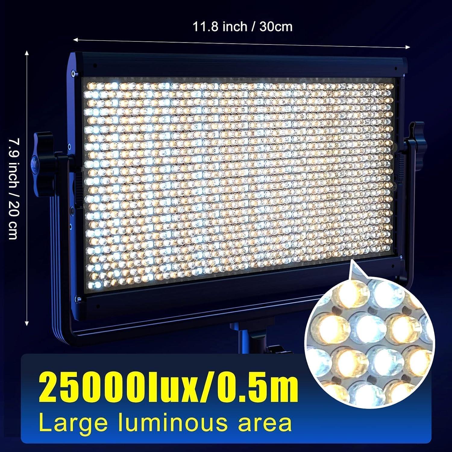 Kit de Iluminación LED RGB GVM 1300D con Softbox 65W