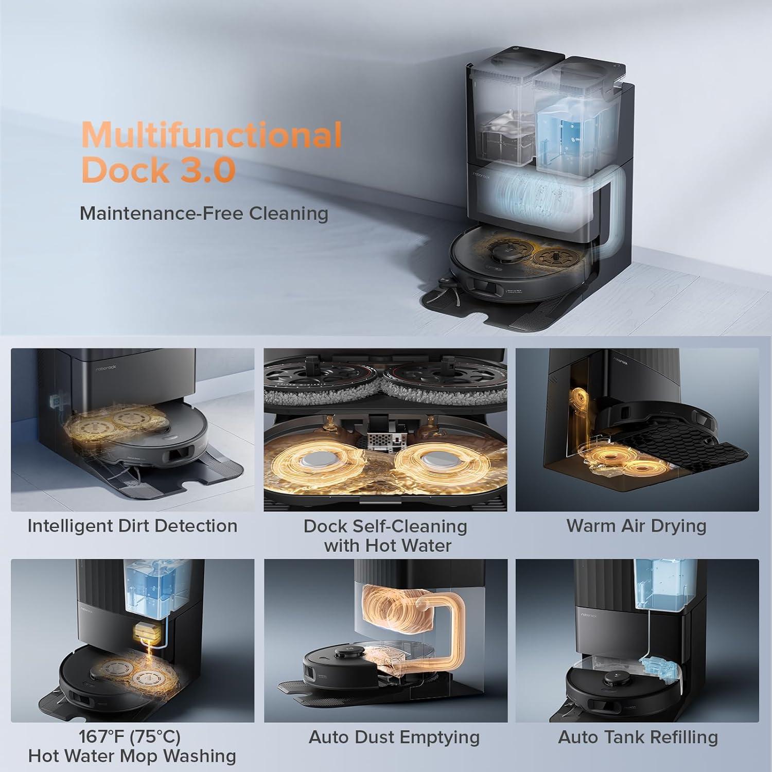 Robot Aspiradora Roborock Qrevo Edge S5A, 18500Pa, Sin Enredos