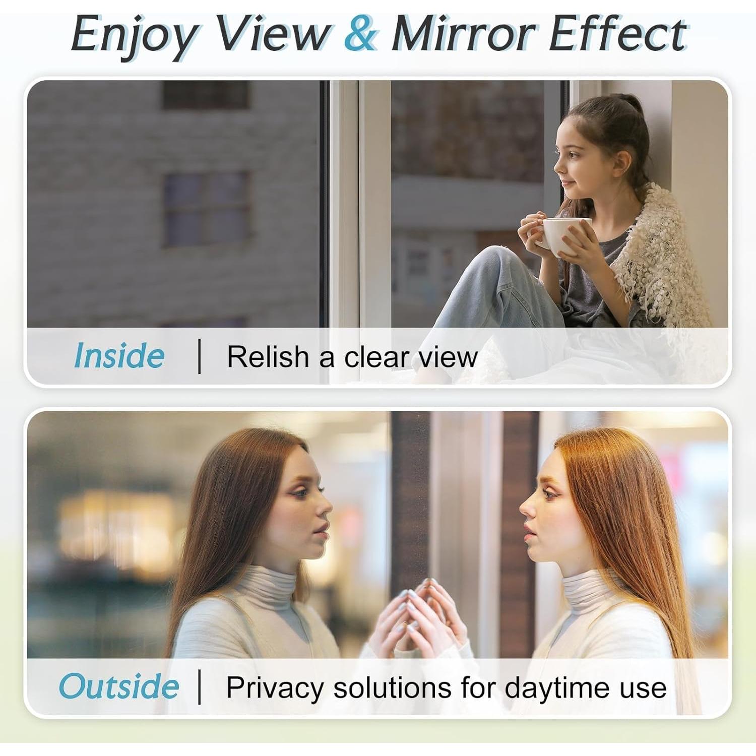 Película de Privacidad DOWELL 44.5x200cm Anti UV Reflectante