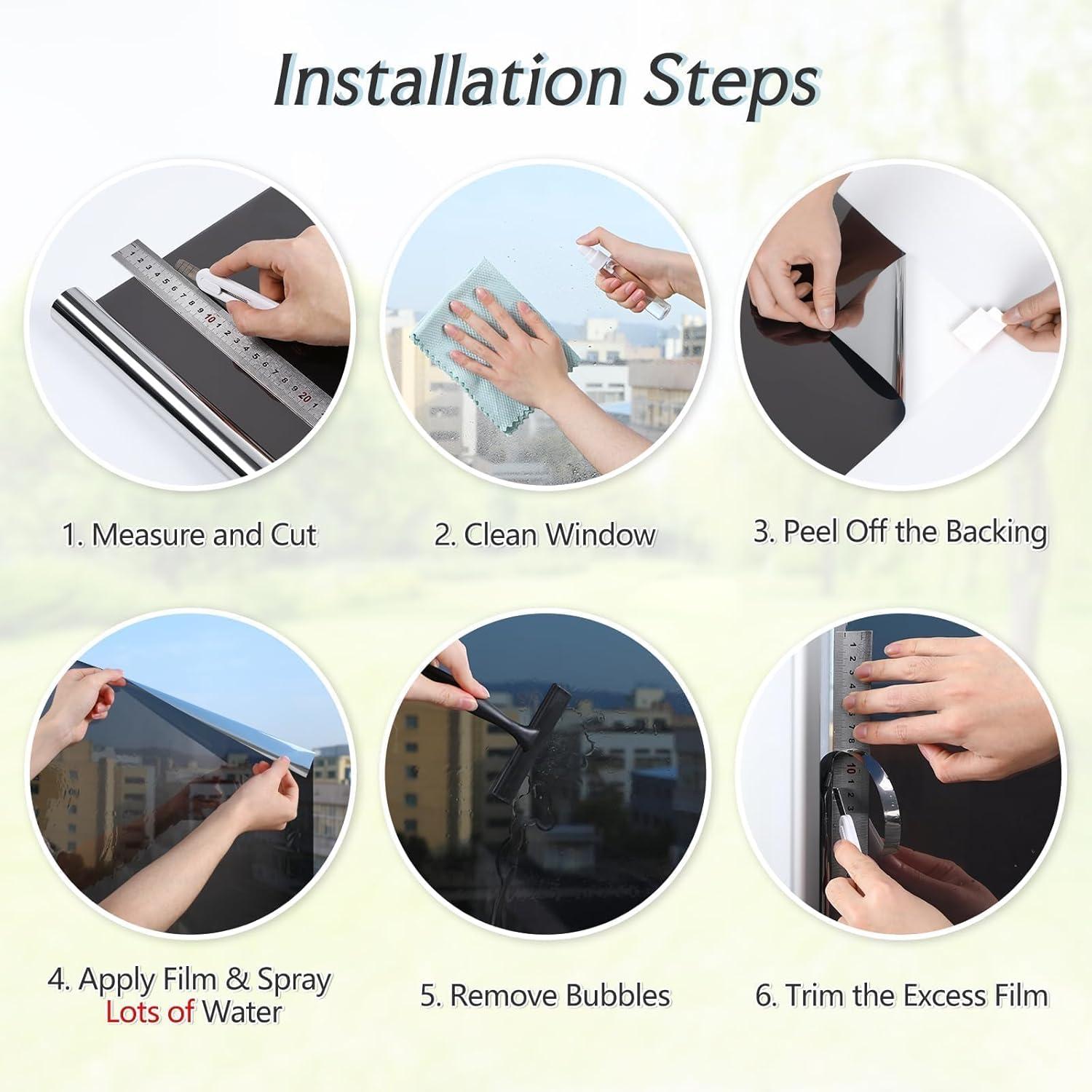 Película de Privacidad DOWELL 44.5x200cm Anti UV Reflectante