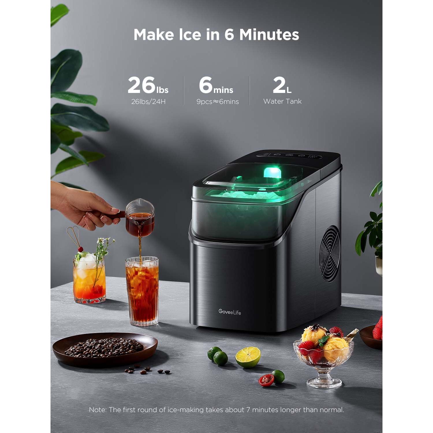 Máquina de Hielo GoveeLife Portátil 9 Cubos 11,79 kg/24h