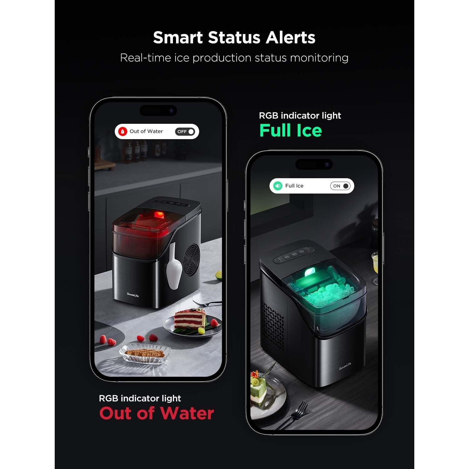 Máquina de Hielo GoveeLife Portátil 9 Cubos 11,79 kg/24h