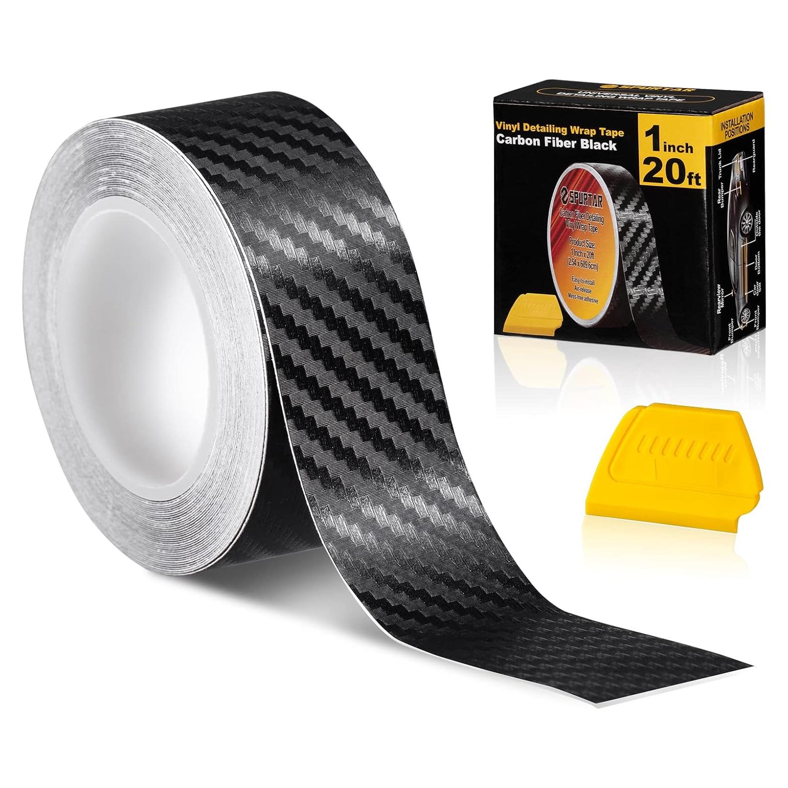Cinta de fibra de carbono Spurtar 2.5 cm x 6 m para autos