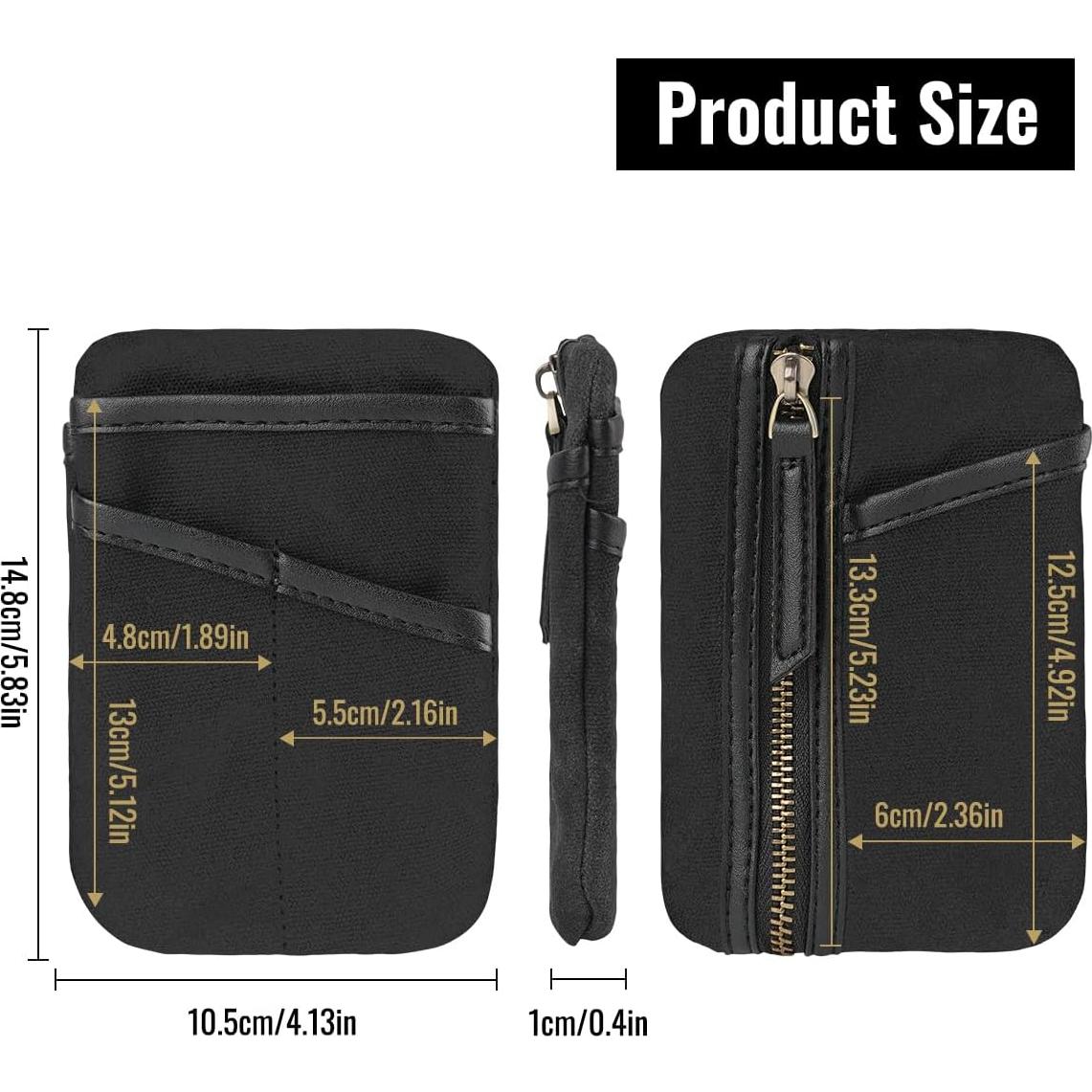 Bolsa EDC SAYRAM SP10 de Lona Encera Negra, Organizador Compacto