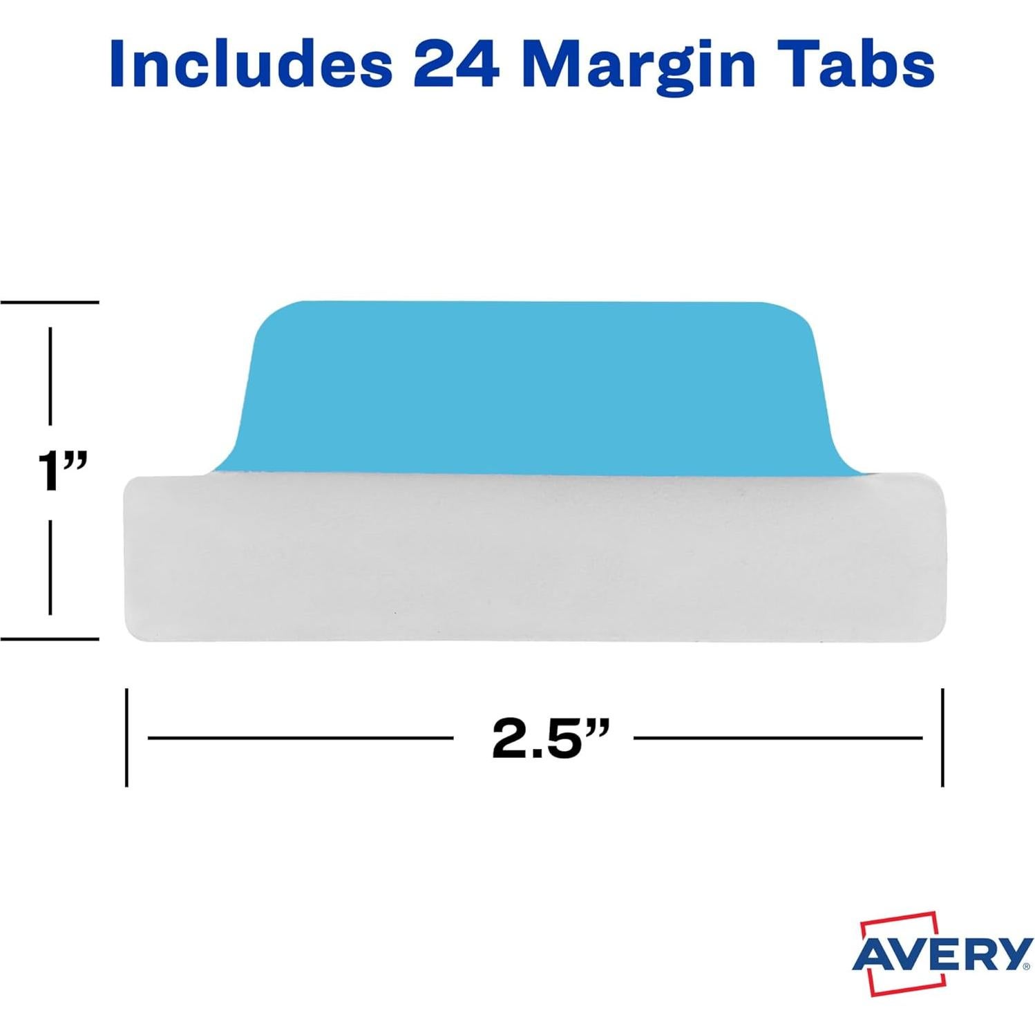 Pestañas Reposicionables Avery Margin Ultra Tabs 24 Unidades
