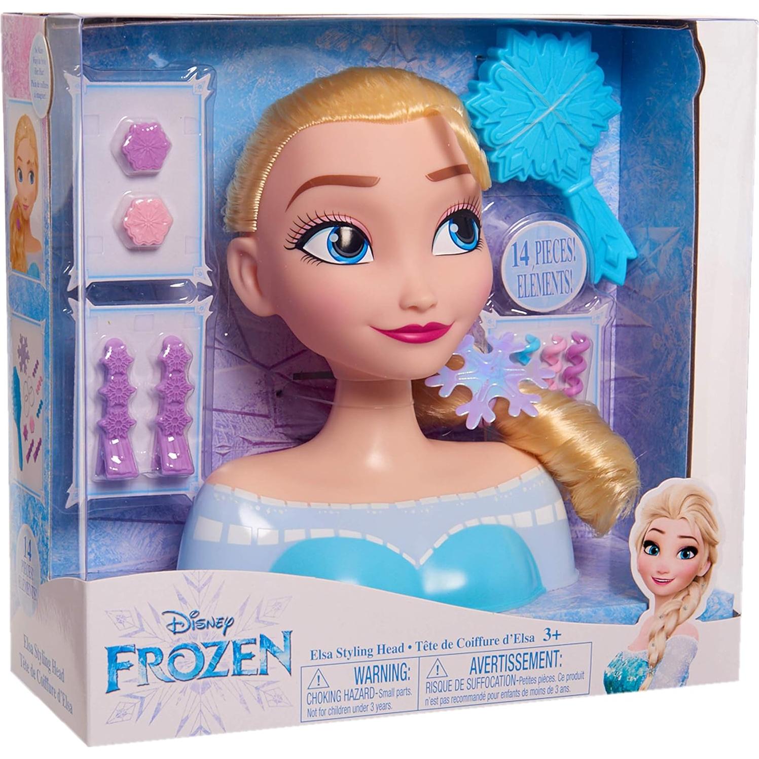 Cabeza de Estilo Elsa Disney Frozen con 13 Accesorios Just Play