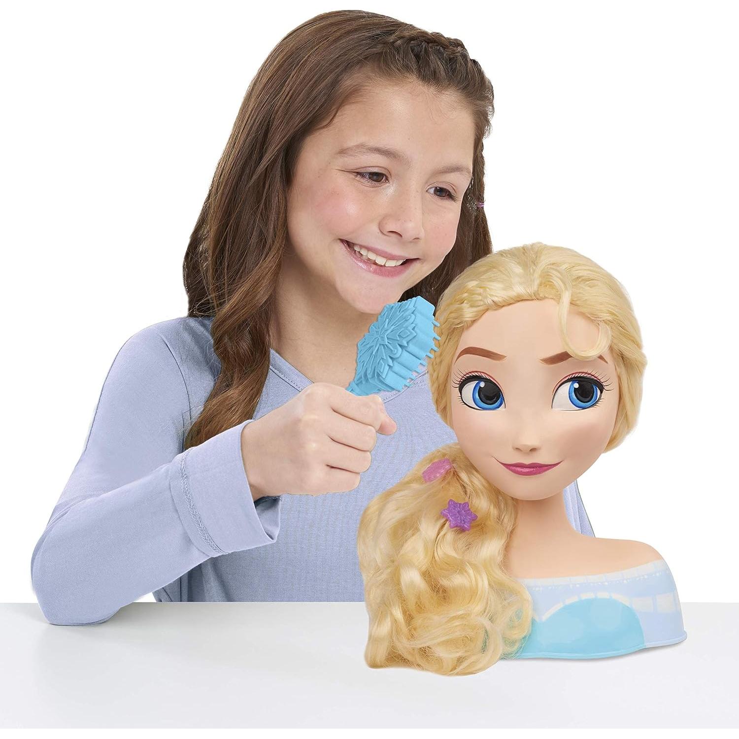 Cabeza de Estilo Elsa Disney Frozen con 13 Accesorios Just Play