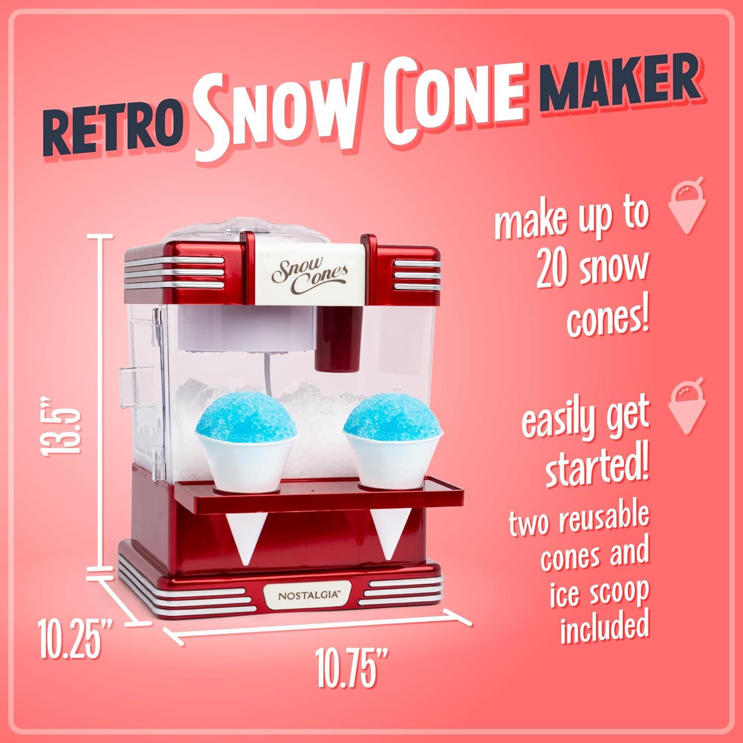 Máquina de Hielo Raspado Nostalgia RSM602 - Rojo Retro