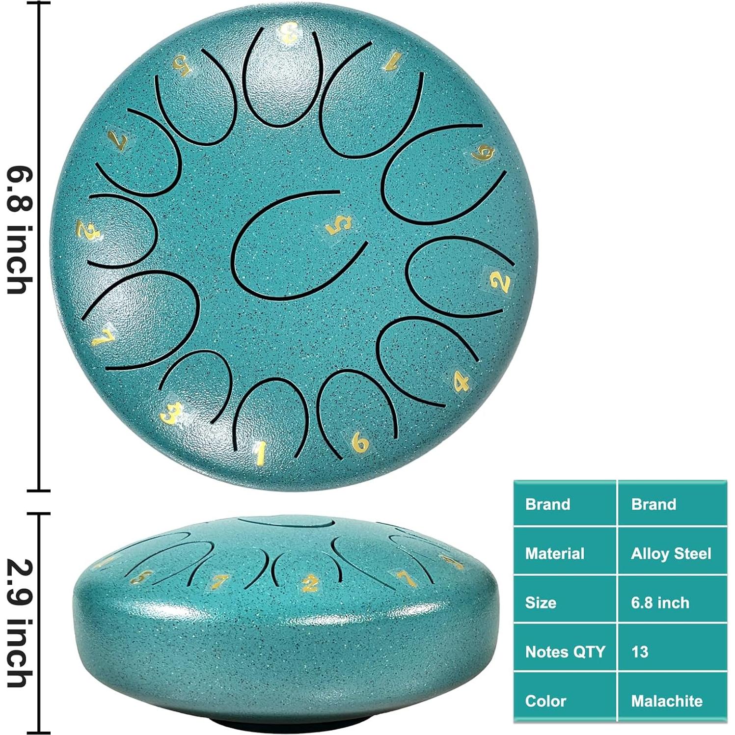 Tambor de Lengua de Acero 17 cm 13 Notas REGIS Musical