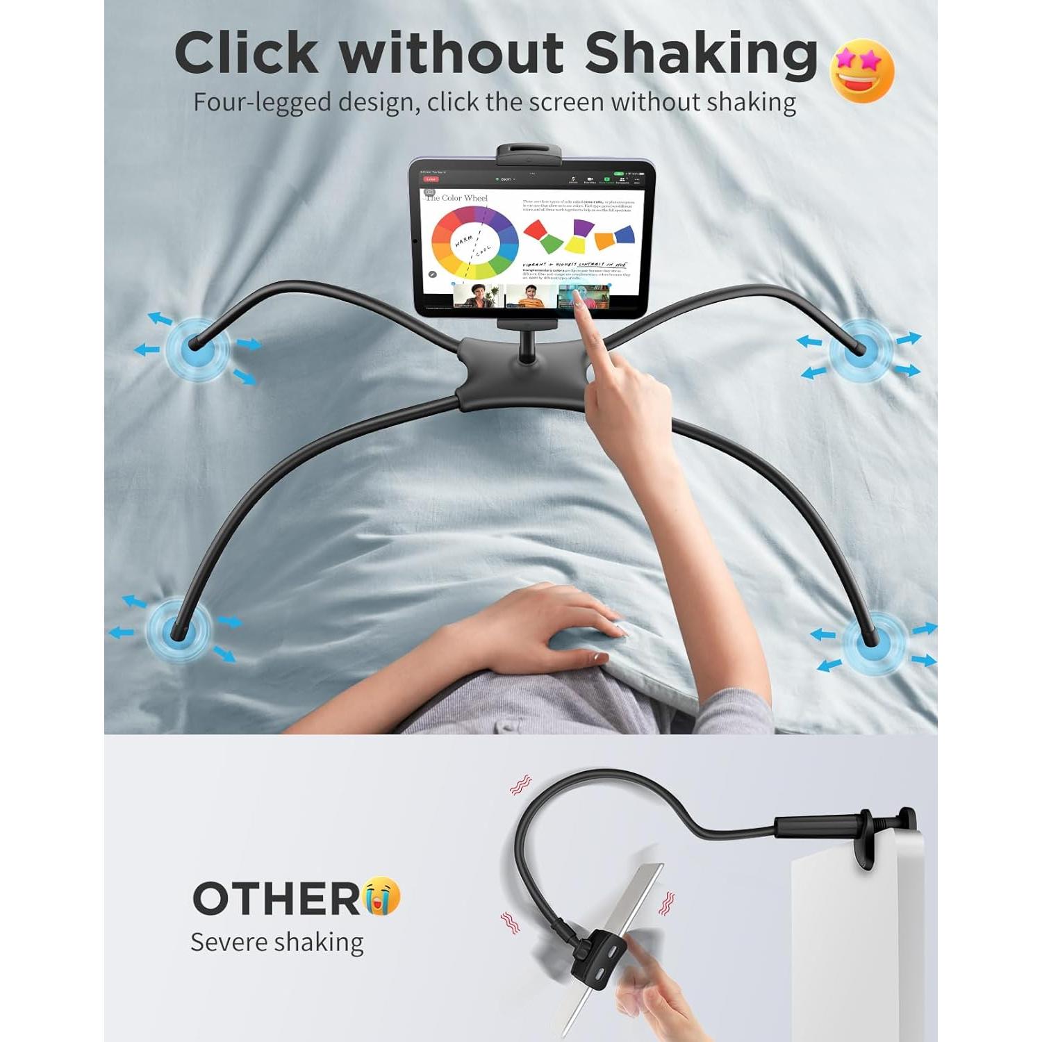 Soporte Ajustable para iPad SAIJI Negro 4.7"-17.3"