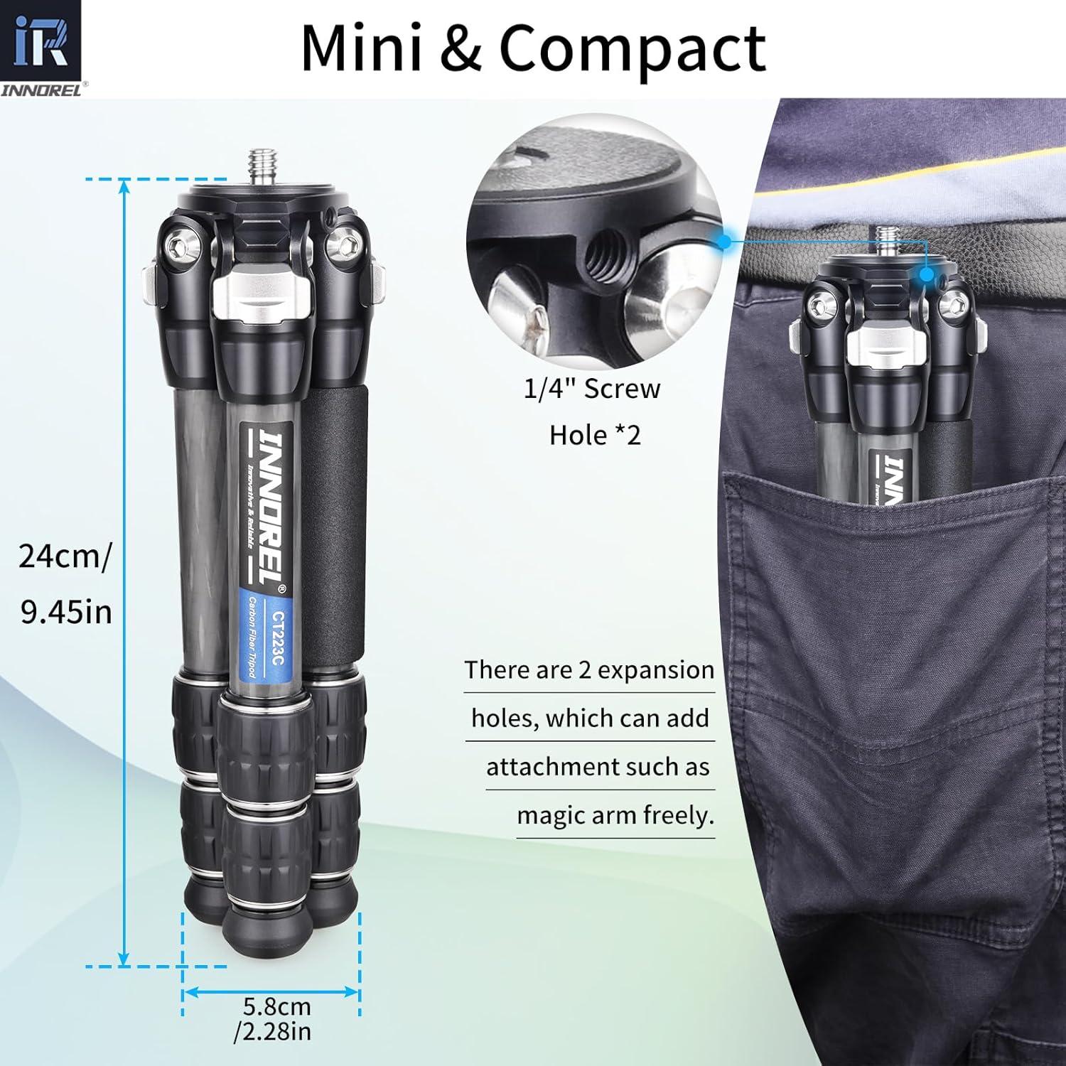 Trípode Mini de Carbono INNOREL CT223C 10 Capas 10kg