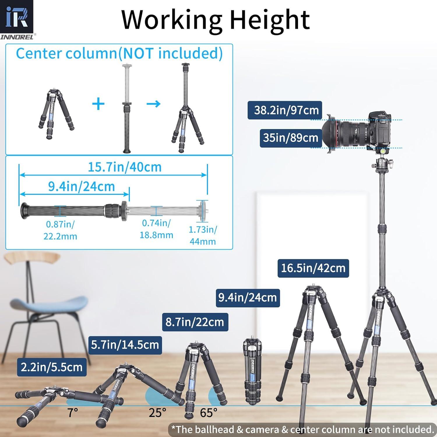Trípode Mini de Carbono INNOREL CT223C 10 Capas 10kg