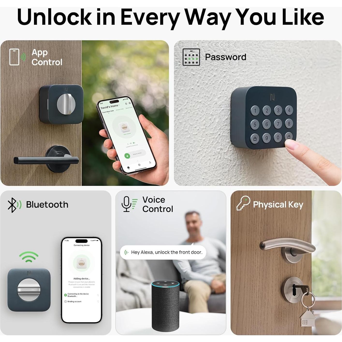 Cerradura Inteligente Anona Holo Wi-Fi con Teclado y Auto-Bloqueo
