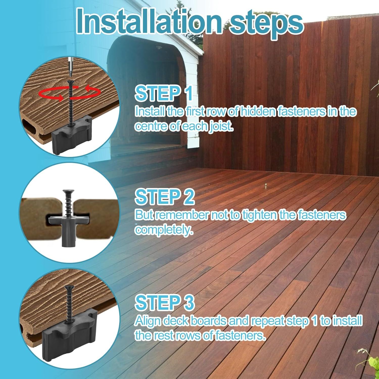 Sujetadores Ocultos para Deck Drrowft 600 Unidades Plástico