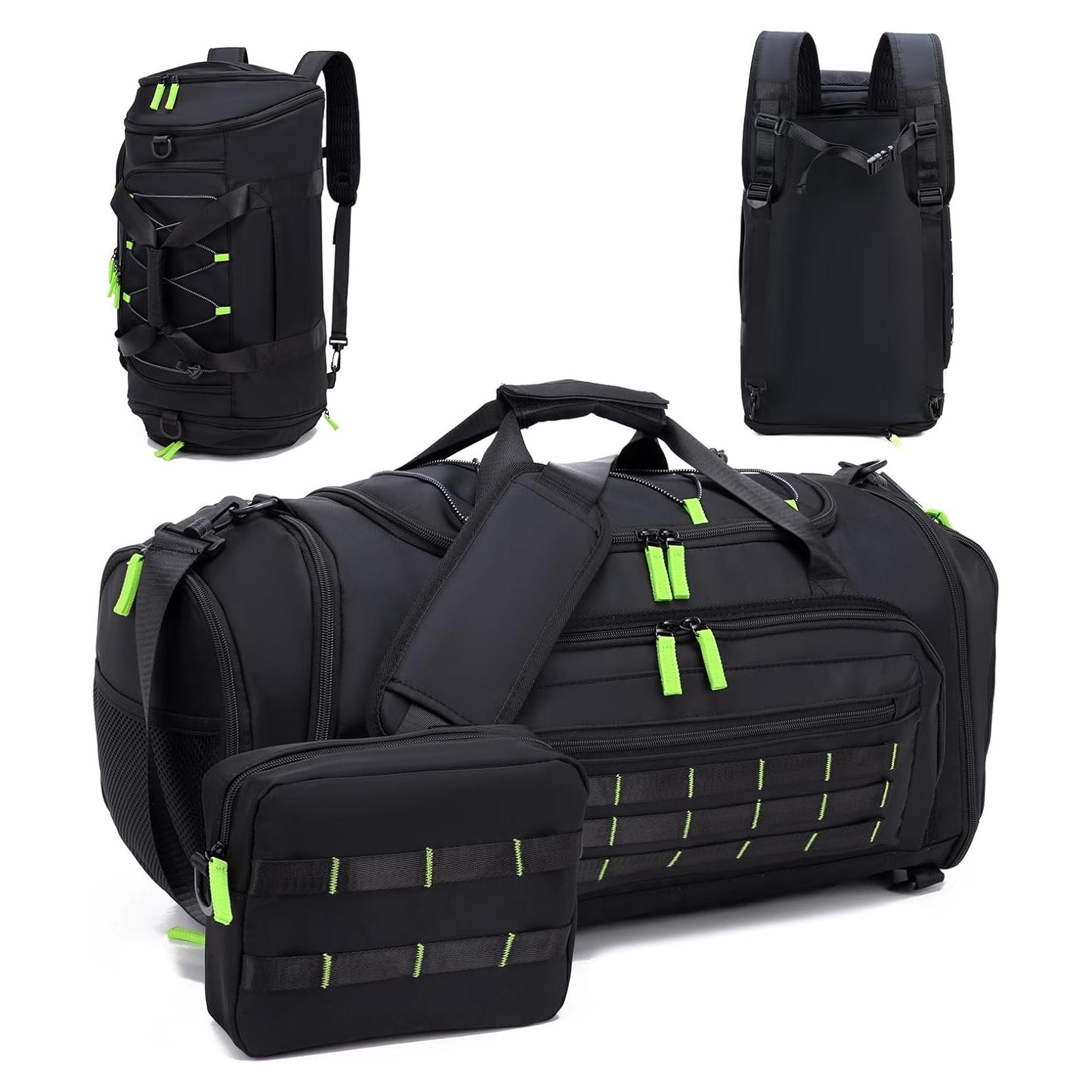 Bolsa de gimnasio AULYAH 40-49L negra con compartimento para zapatos