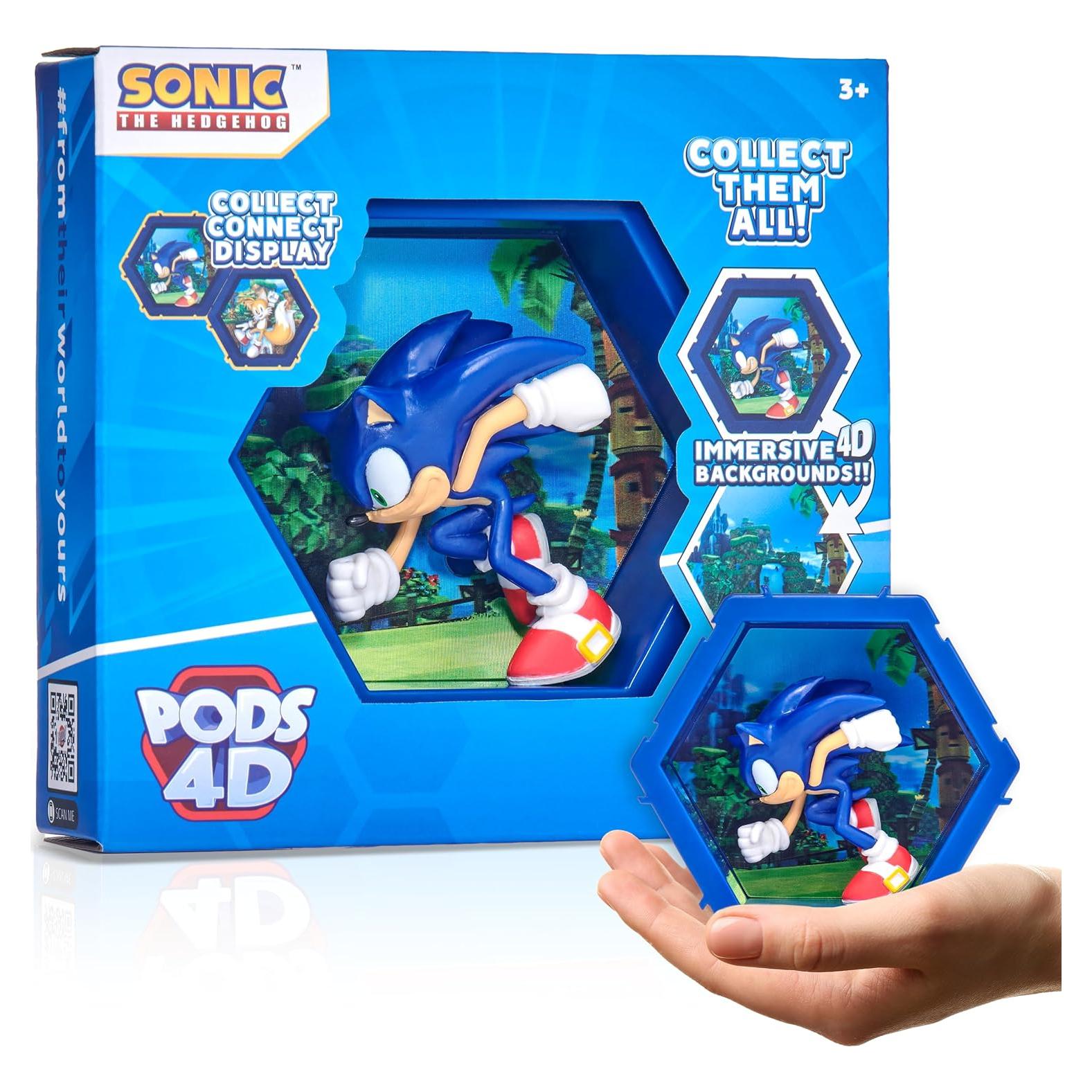 Figura Coleccionable PODS 4D Sonic 3D Conectable 91g
