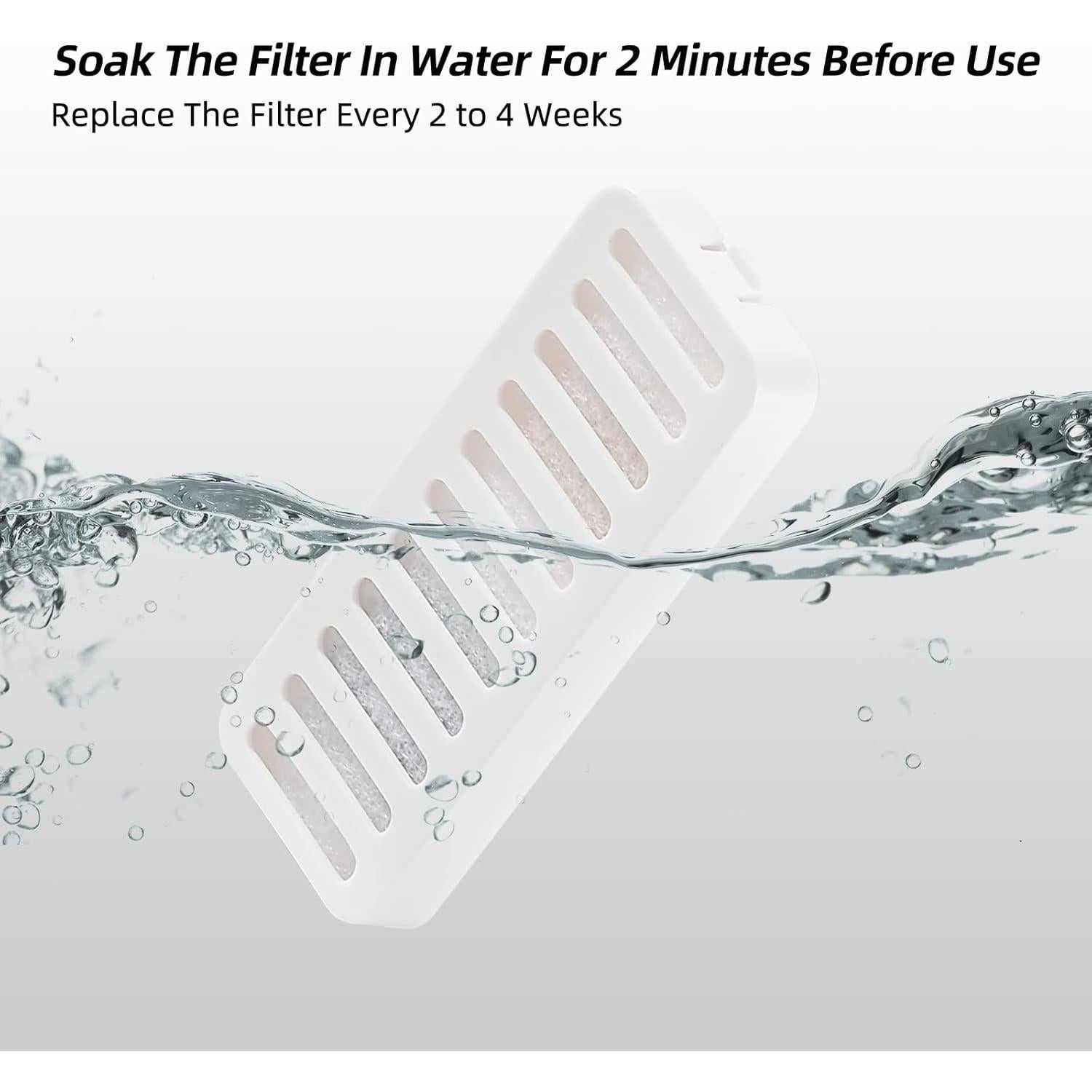 Filtros de Reemplazo para Fuente de Agua JEERAMIA 8 Pcs