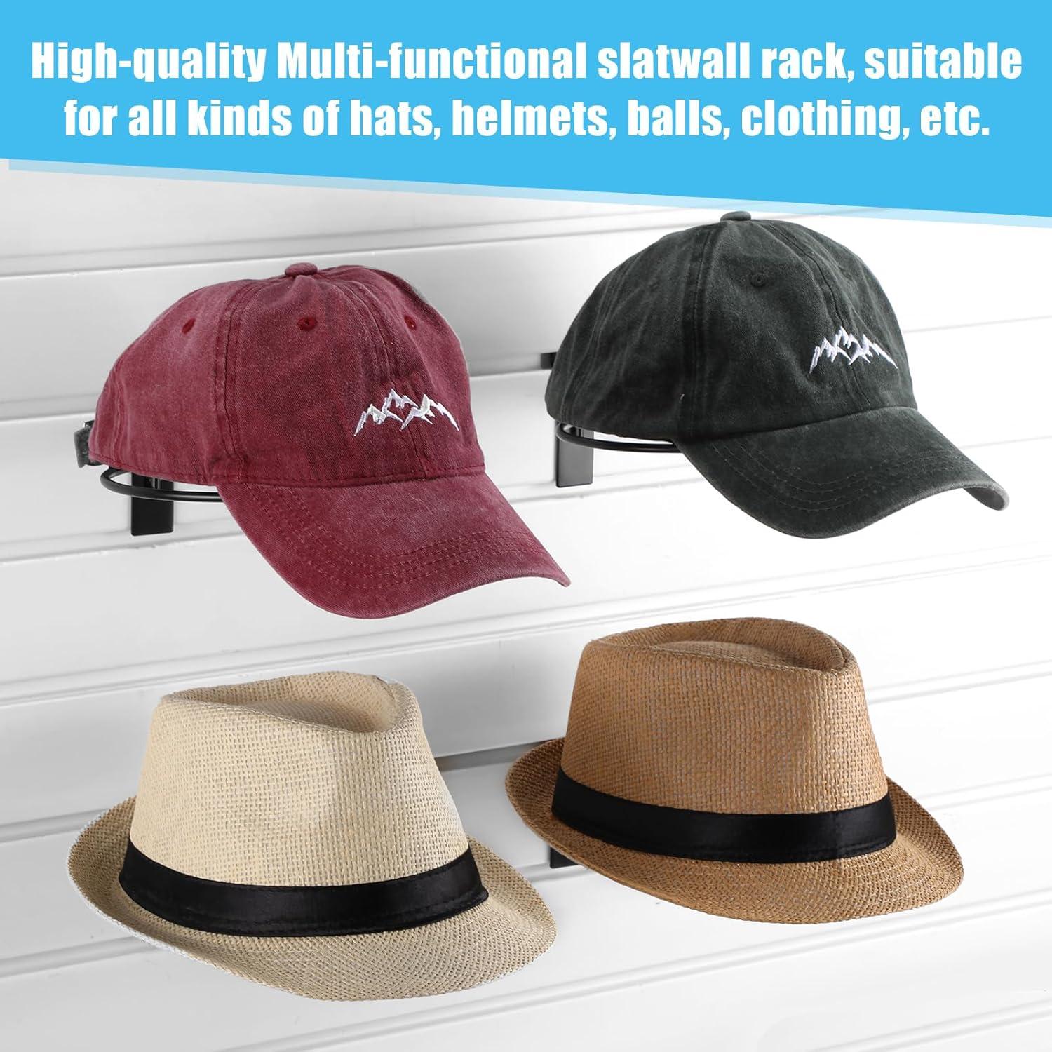 Soporte de Exhibición de Sombreros Kigley 6 Pcs Metal Negro