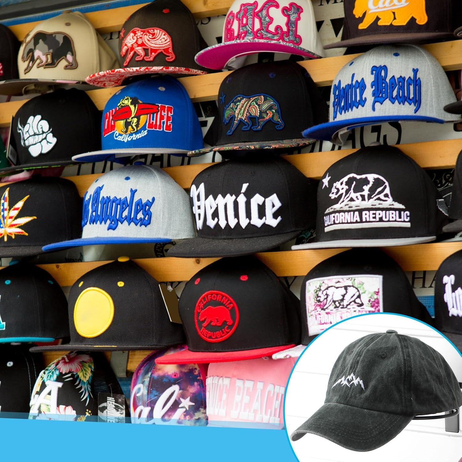 Soporte de Exhibición de Sombreros Kigley 6 Pcs Metal Negro