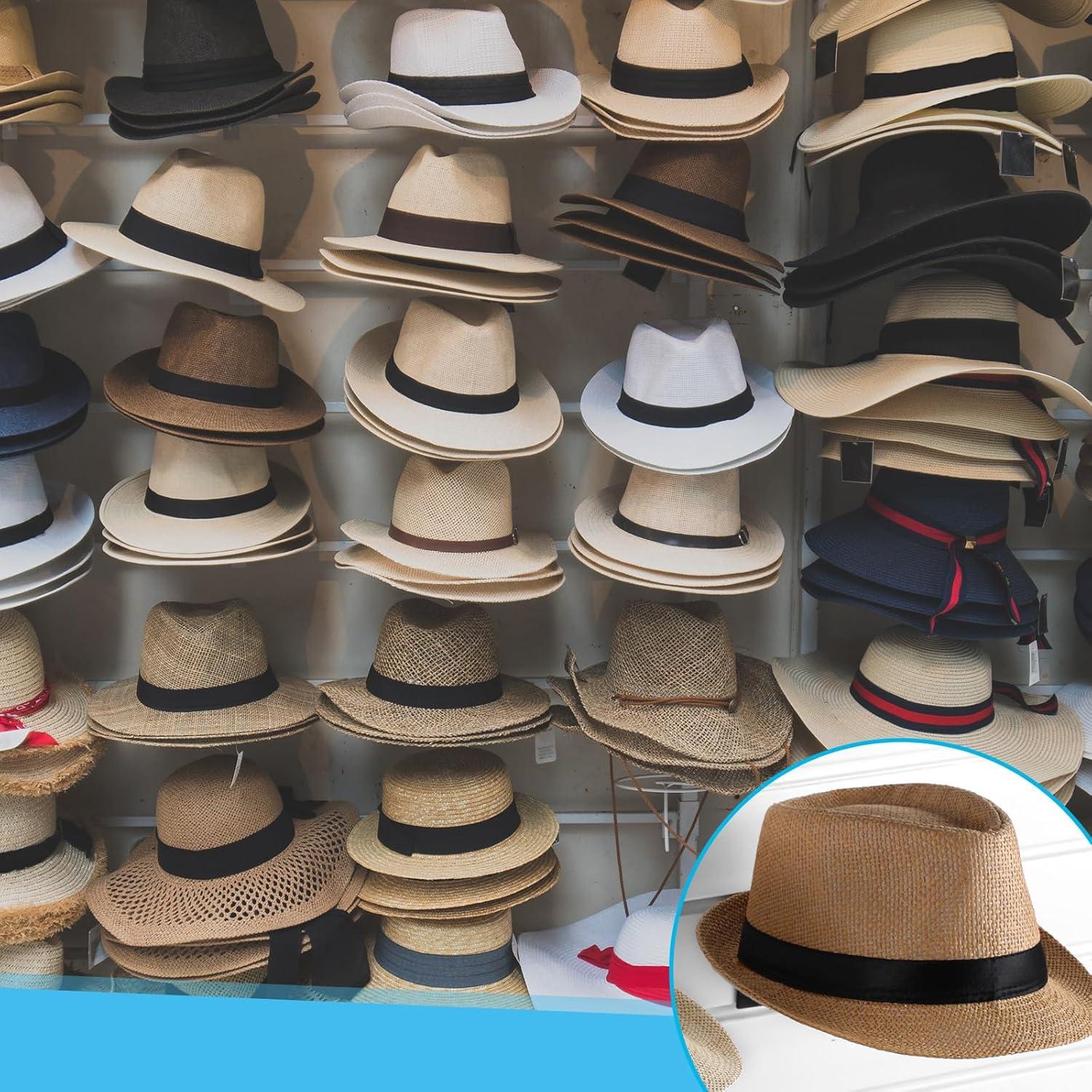 Soporte de Exhibición de Sombreros Kigley 6 Pcs Metal Negro